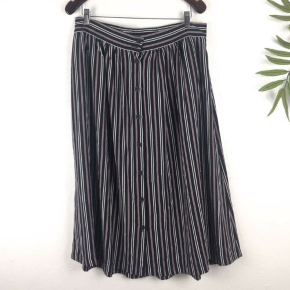Max Studio Button Front Linen Blend  Skirt  XL - Picture 2 of 6